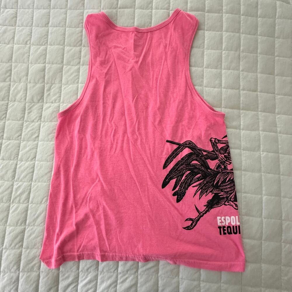 Espolon Tequila Top Womens XS Pink Wraparound Graphic Muscle Tee